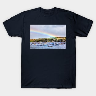 Rainbow Over Falmouth Marina Harbor, Cornwall, UK T-Shirt